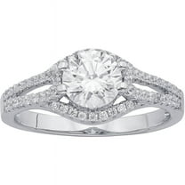 Arista 2 3/8 Carat T.G.W. Swarovski Crystal and Cubic Zirconia Split Shank Fashion Engagement Ring in Sterling Silver
