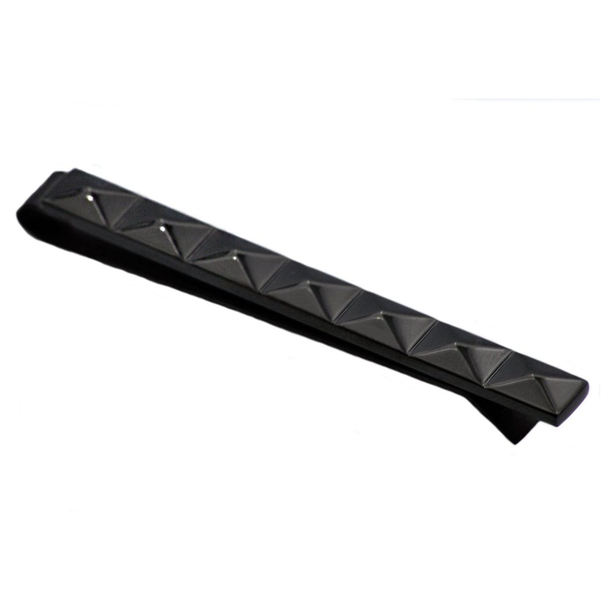 Arista Black Plated Solid Stainless Steel Men's Fancy Tie Clip