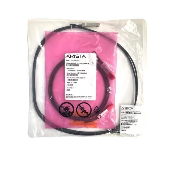 Arista Cab-Sfp-Sfp-3M 10G Sfp Passive Copper Cable 3 Meter Tae