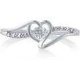 thumbnail image 1 of Arista Diamond Accent Silver-Tone Heart Fashion Ring, 1 of 3