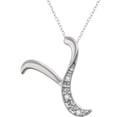 thumbnail image 1 of Arista Diamond Accent White "Y" Initial Women's Pendant in Sterling Silver, 18", 1 of 3