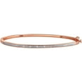 thumbnail image 1 of Arista Diamond Accent Women's Fashion Bangle in 14K Rose Gold Plated Brass, 1 of 4