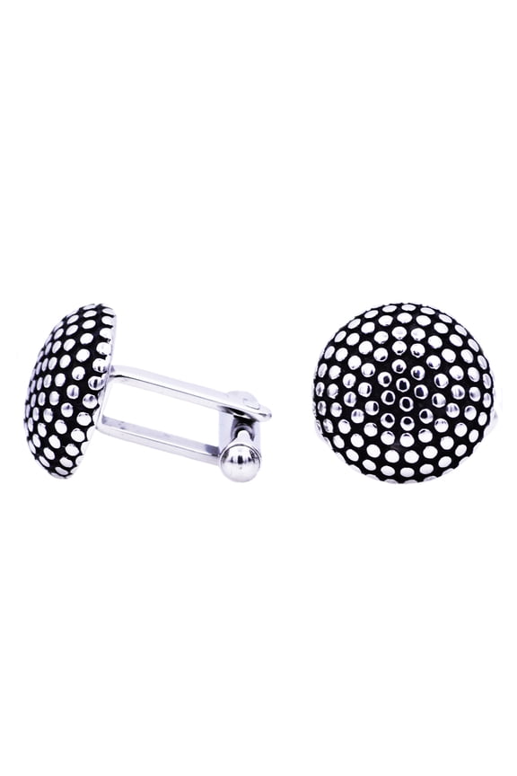 Men's Classic designs Cuff Links in Black and White Stainless Steel