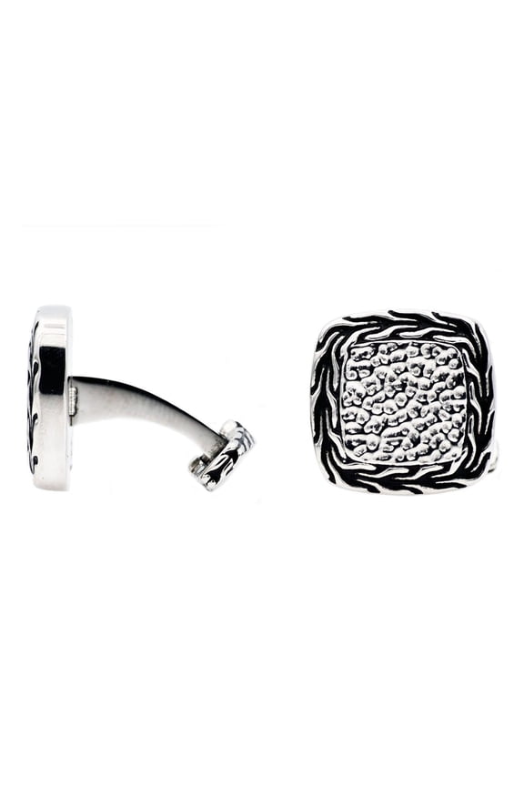 Men's Cuff Links in Black Stainless Steel