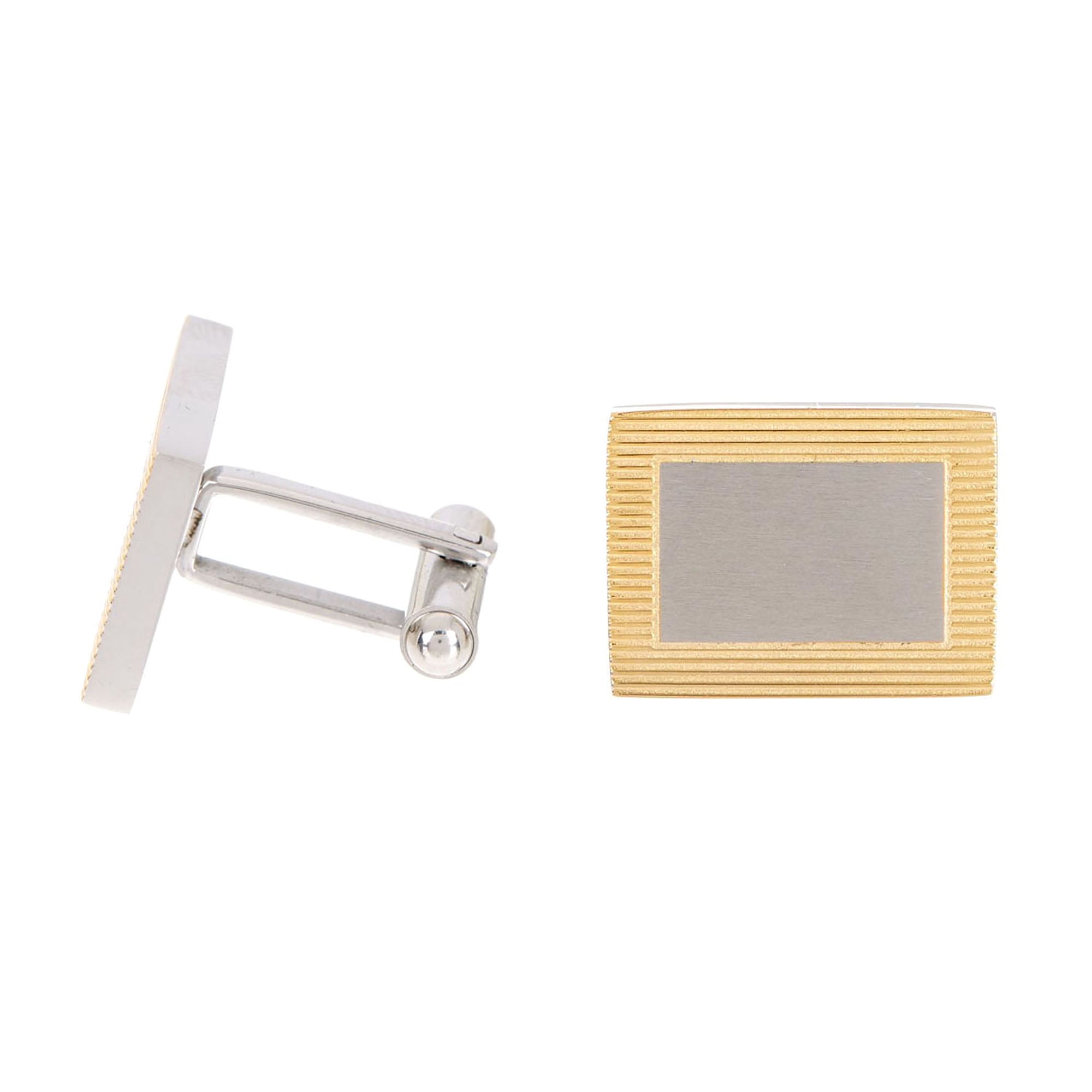 Arista Men's Decent Cuff Links in Gold Plated Stainless Steel