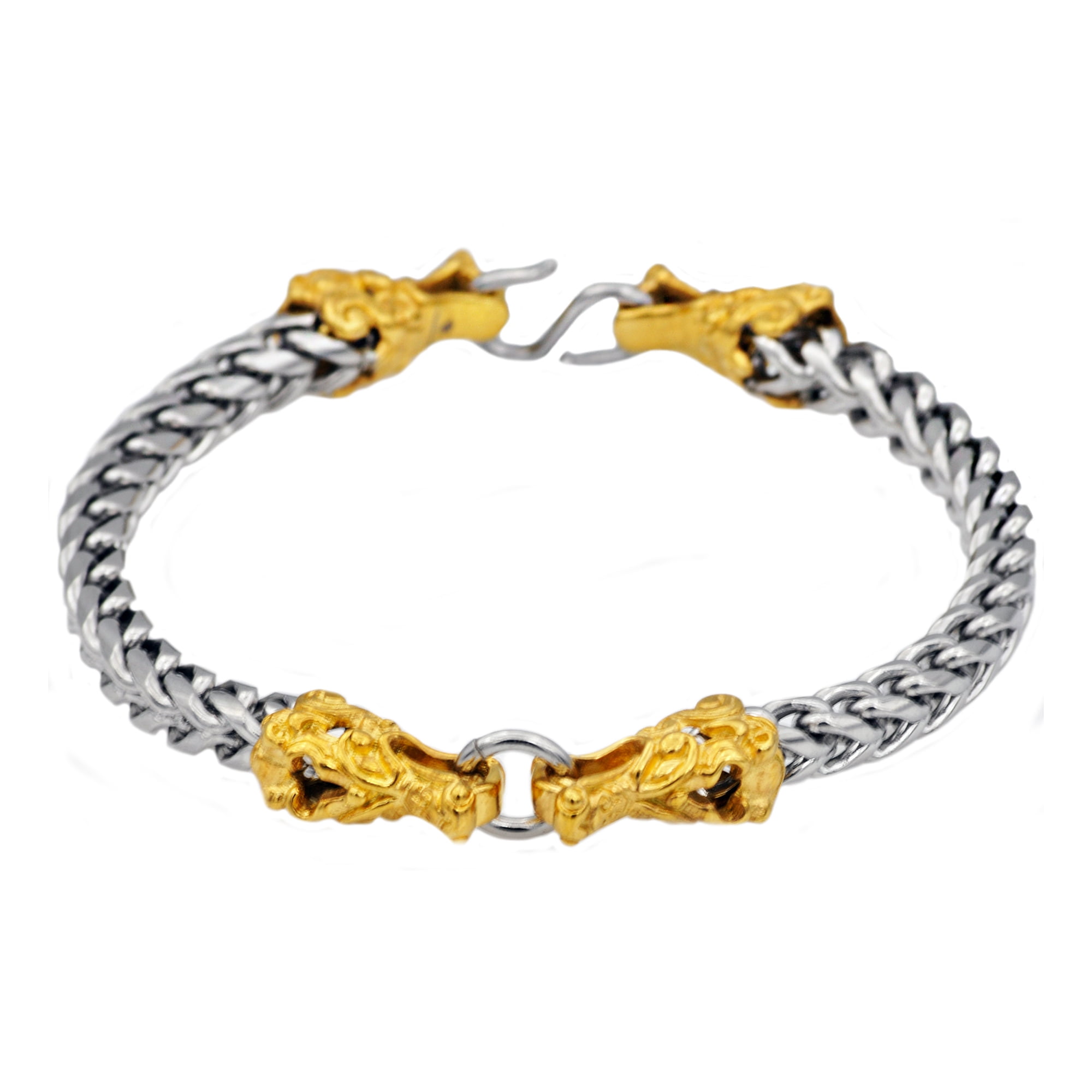 Italgem Lion head Gold IP Steel Bracelet | New York Jewelers Chicago