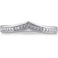 thumbnail image 1 of Arista Round Diamond Accent Women's Fashion Contour Wedding Band in Silver Tone Brass, 1 of 1