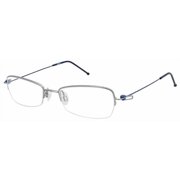 NEW ARISTAR 17261 WOMENS/LADIES DESIGNER HALF-RIM LIGHT GRAY SOPHISTICATED DESIGN STAINLESS STEEL FRAME DEMO LENSES 50-18-140 SPRING HINGES EYEGLASSES/EYEWEAR