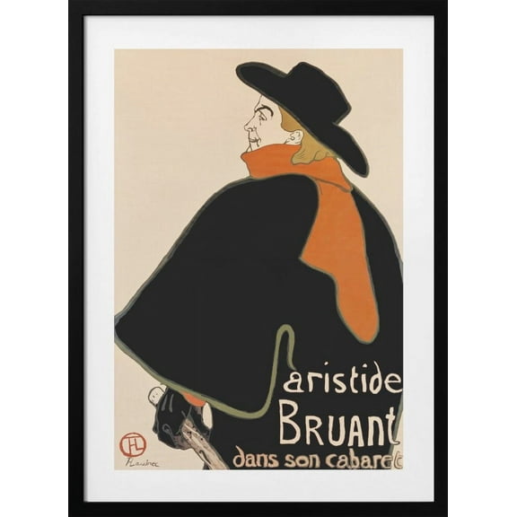 Aristide Bruant In His Cabaret (1893) Framed Art Modern Wall Decor