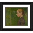 thumbnail image 1 of Aristide Maillol 14x12 Black Ornate Wood Framed Double Matted Museum Art Print Titled: Young Peasant in Bust (1891), 1 of 5