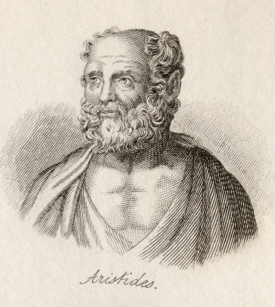 Aristides CAd 140 Athenian Christian Philosopher Engraved By JWCook Canvas Art - Ken Welsh Design Pics (13 x 15)