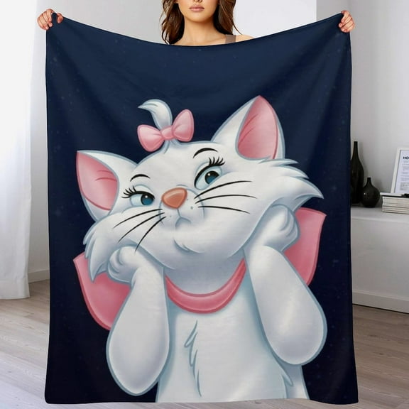 Aristocats Blanket Cute Soft Lightweight Fuzzy Plush Throw Blankets Cozy Flannel Blankets for Sofa Couch Travel Home Bedroom Decor Gifts 30"x40"