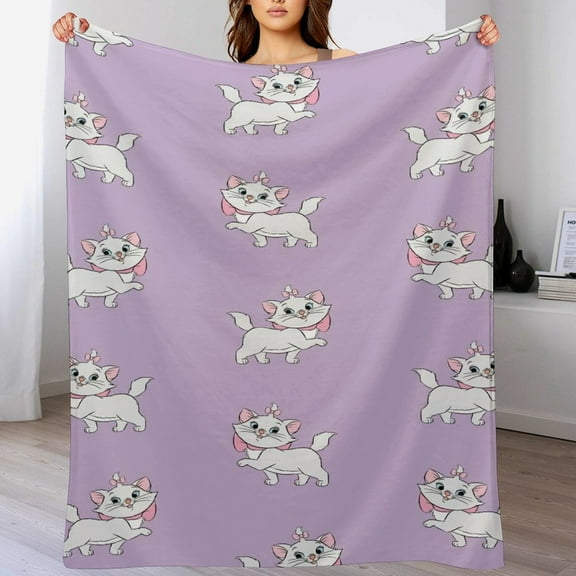 Aristocats Blanket Cute Soft Lightweight Fuzzy Plush Throw Blankets Cozy Flannel Blankets for Sofa Couch Travel Home Bedroom Decor Gifts 30"x40"