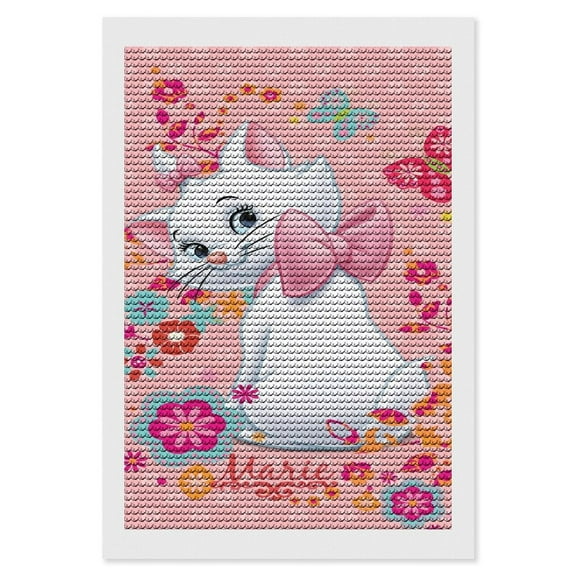 Aristocats Diamond Art Painting Kits, Cartoon Gem Dots Painting for Kids Adults, Arts Crafts DIY Paint Supplies for Gift Home Wall Decor 8"x12"