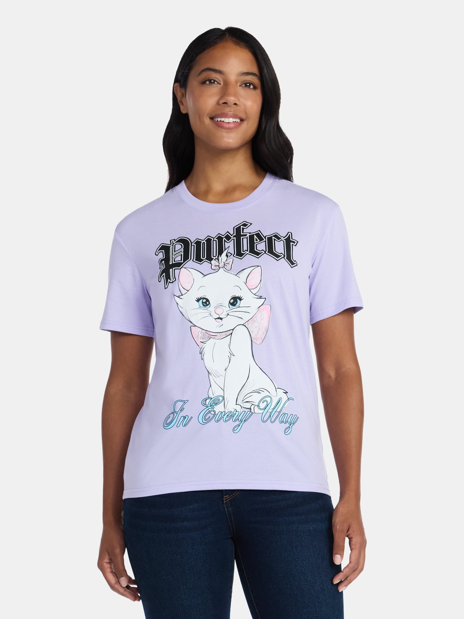 Aristocats Women's Graphic Tee with Short Sleeves, Sizes XXS-XXL