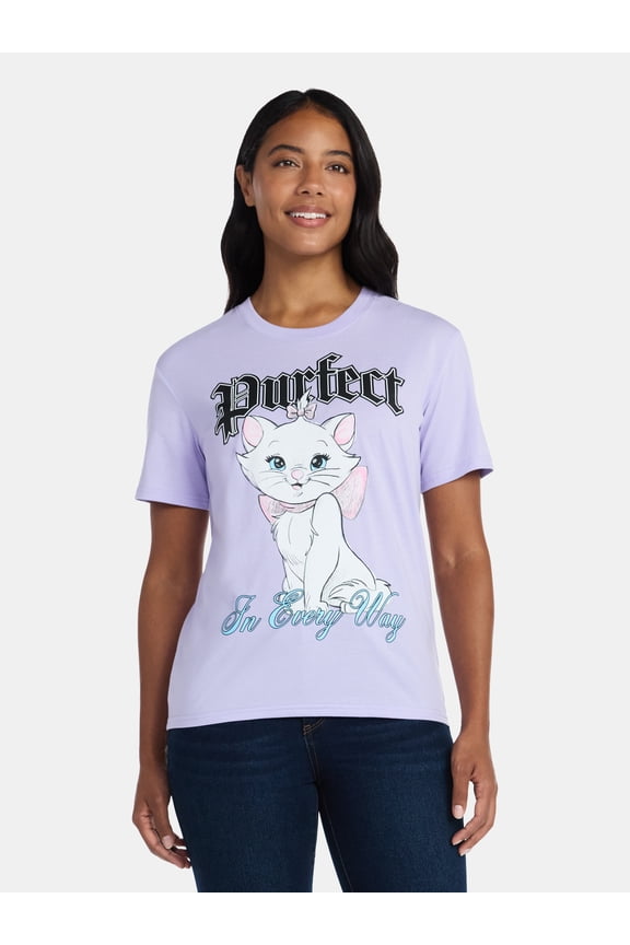 Women's Graphic Tee with Short Sleeves, Sizes XXS-XXL