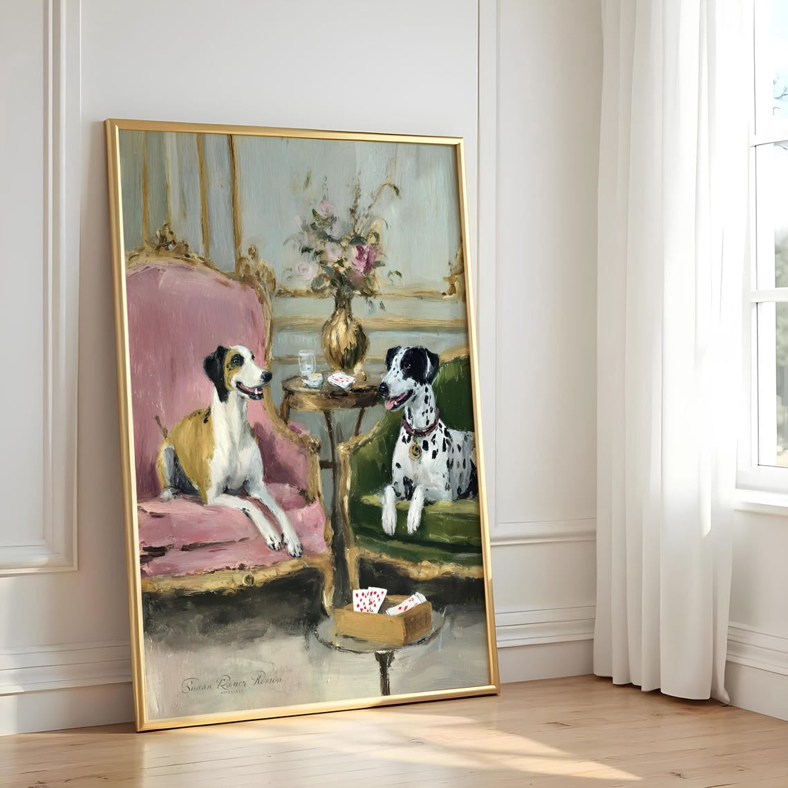 Aristocrat Dogs Wall Art Print, Stylish Animal Home Decor - Walmart.com