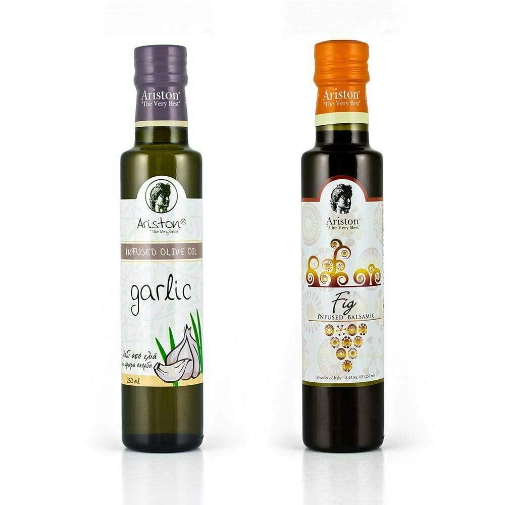 Ariston Garlic-Infused Extra Virgin Olive Oil – Bold  Savory (8.45 fl. oz.)