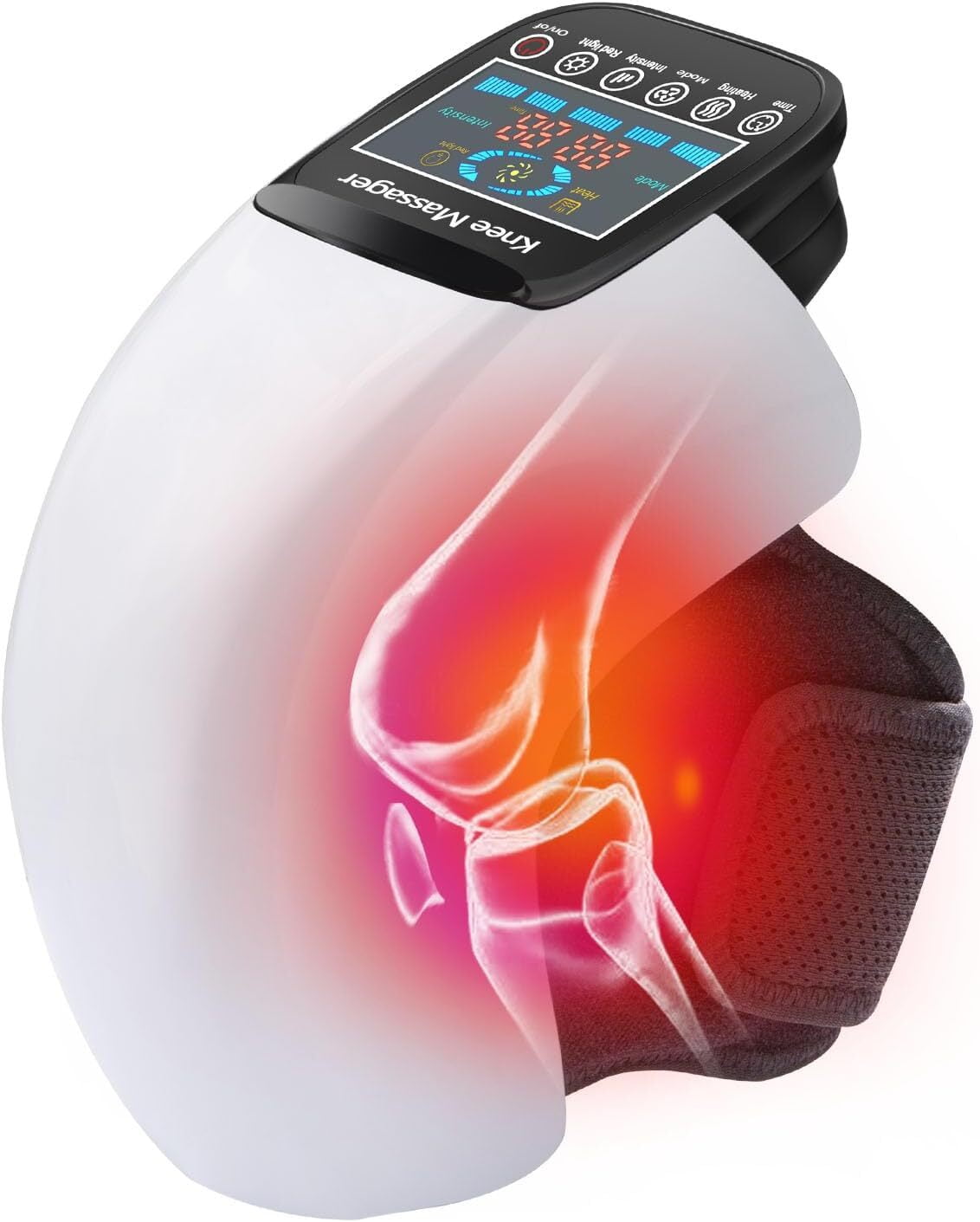 RUTAWZ Knee Massager, Upgraded Cordless Smart Massager with HD LED