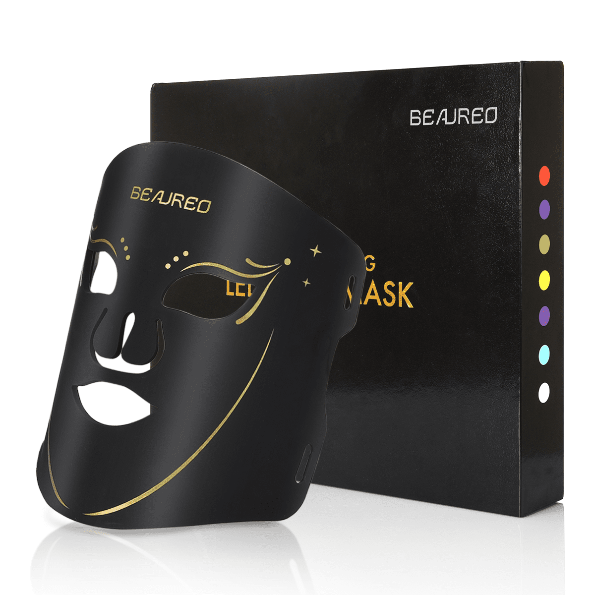 Aristorm LED Face Mask Light Therapy Skin Beauty Machine, 7 Color LED