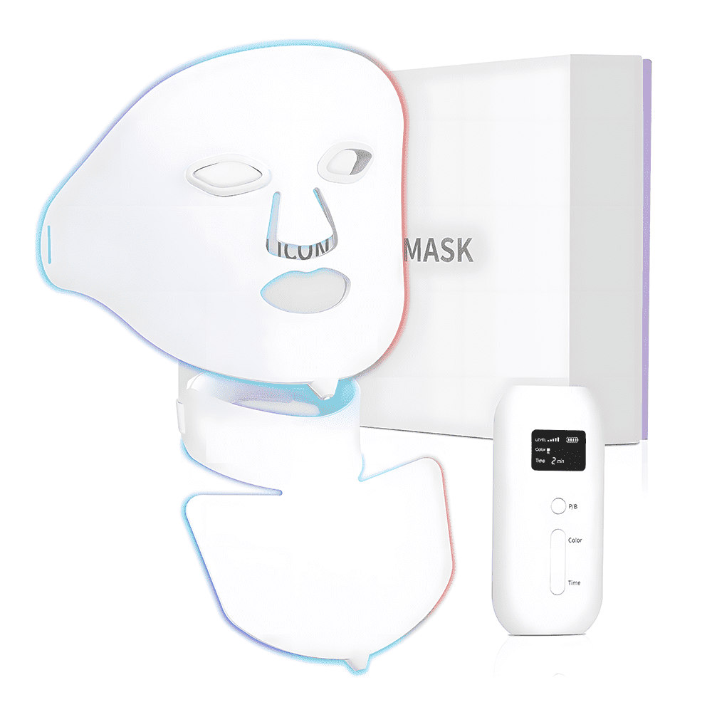 RUTAWZ LED Light Therapy Face Mask for Skin Care, Anti-Aging, and Skin Tone Improvement  Red & Multi-Color LED Light Mask for Face and Neck