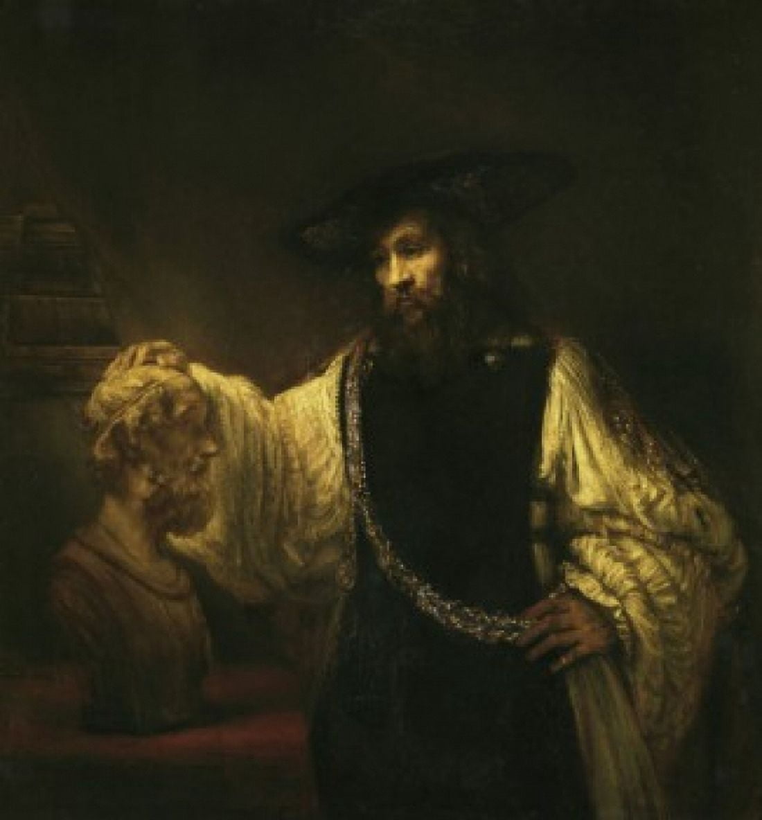 Aristotle with a Bust of Homer 1653 Rembrandt Harmensz van Rijn (1606-1669Dutch) Oil on Canvas Metropolitan Museum of Art New York USA Canvas Art - Rembrandt Harmensz van Rijn (18 x 24)