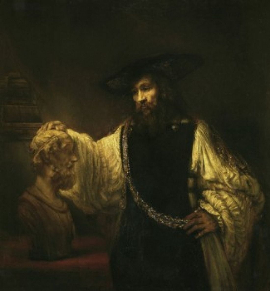 Aristotle with a Bust of Homer 1653 Rembrandt Harmensz van Rijn (1606-1669Dutch) Oil on Canvas Metropolitan Museum of Art New York USA Canvas Art - Rembrandt Harmensz van Rijn (24 x 36)