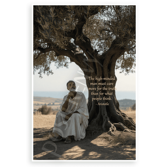 Aristotle "High-Minded Man Must Care More for Truth" Inspirational 12x18 US Made Poster