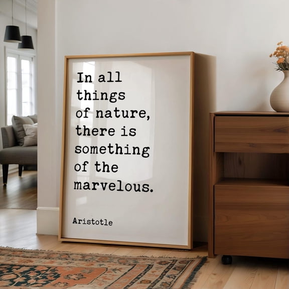 Aristotle Nature Philosophy Quote Wall Art Decor Unframed Paper Print