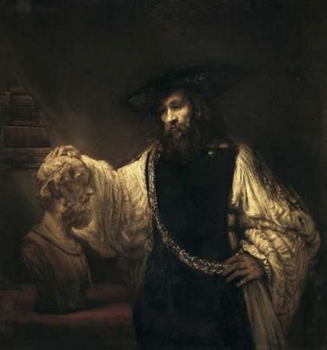 Aristotle With a Bust of Homer Canvas Art - Rembrandt Van Rijn (24 x 24)