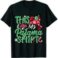 Aristuring Christmas Pajama Shirt with Lights for Men Women Kids Black