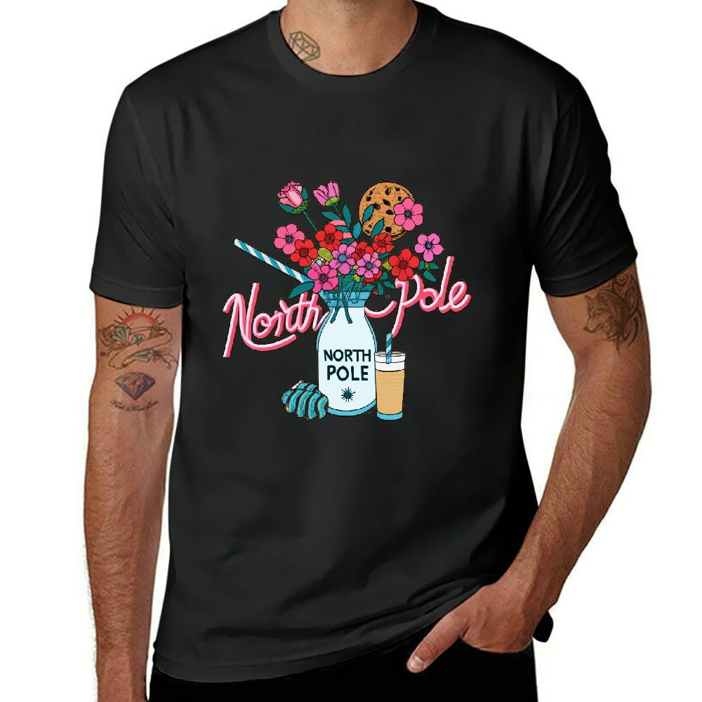 Aristuring Men's Short Sleeve TShirt Graphic Tees Flower Bouquet