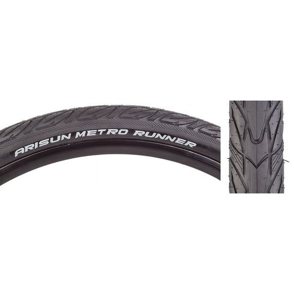 Arisun Metro Runner 27.5 x 1.75 Clincher Wire TPI 75 Black/Black Reflective