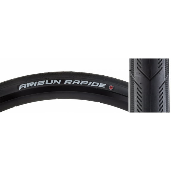 Arisun Rapide 700 x 32 Fold TPI 90 Black/Black Reflective Road Tire BMX Bike