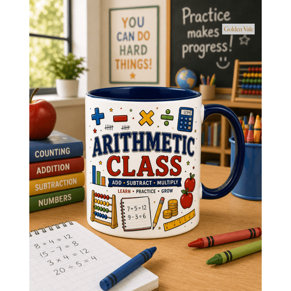 Arithmetic Class Mug for Math Teachers, Students & Back to School Gifts