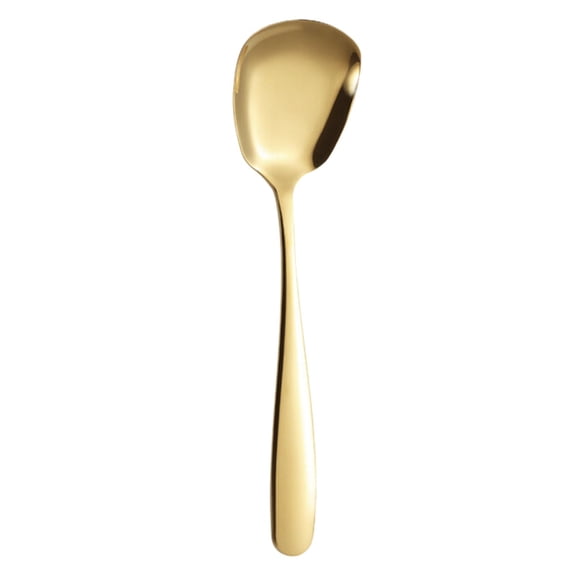 Arithmeticn Square Head Stainless Spoons Square Head Stainless Serving Spoons Table Spoons Dinner Spoons Flat Square Spoon Korean Square Sugar Spoon,Tableware