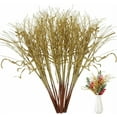 thumbnail image 1 of Aritificial Sparkling Bouquet Set of 16,Glitter Curly Christmas Spray,Gold Wispy Willow Christmas Picks,Vine Twig Ornaments for Christmas Tree,Flexible Branches Vase Filler, 1 of 7