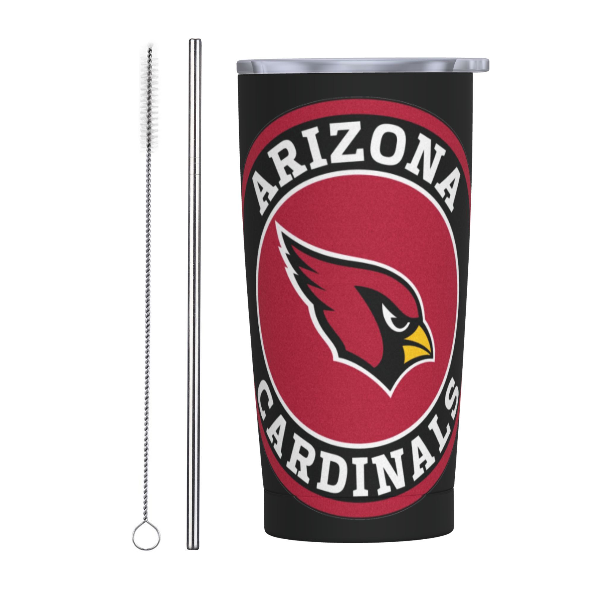 Arizona Cardinals Travel Mug - 17oz Ceramic Boxed Mug With Lid | NFL Team Sports Fan Drinkware