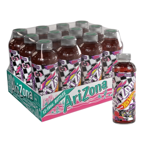 AriZona x Hot Wheels Rad Berry with Black and White Tea - 16 fl oz (Pack of 12)