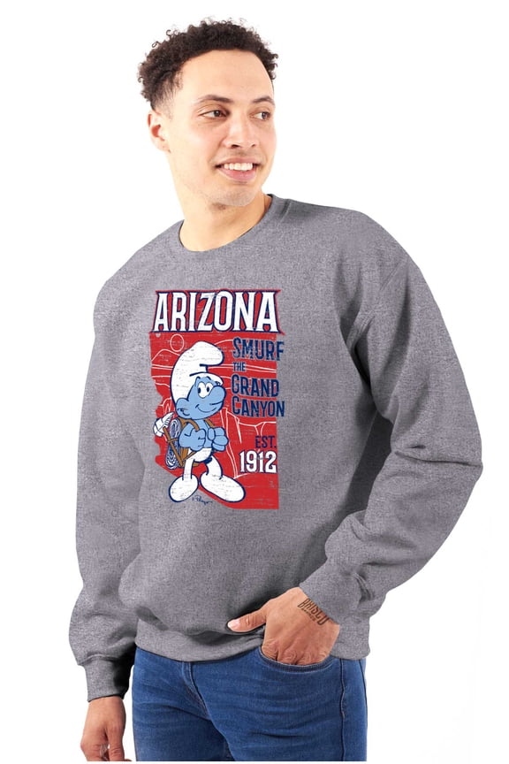 Arizona AZ Grand Canyon Cool Smurfs Sweatshirt for Men or Women Brisco Brands L