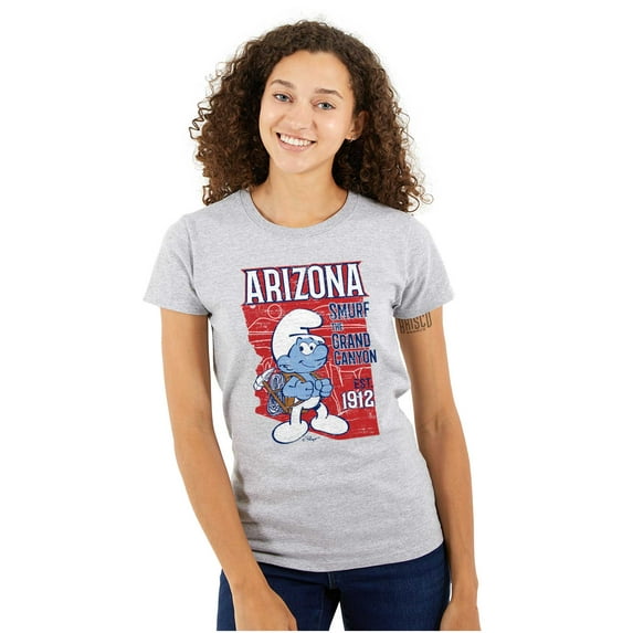 Arizona AZ Grand Canyon Cool Smurfs Women's T Shirt Ladies Tee Brisco Brands S