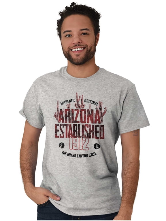 Arizona AZ Rugged Dessert Cactus Men's Graphic T Shirt Tees Brisco Brands X