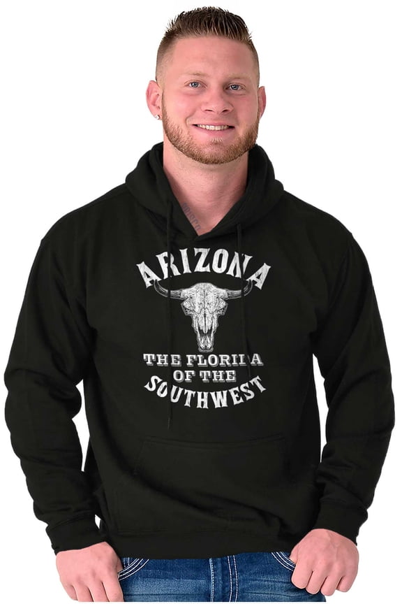 Arizona AZ Southwest Cow Skull Cool Hoodie Sweatshirt Women Men Brisco Brands L