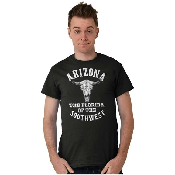 Arizona AZ Southwest Cow Skull Cool Men's Graphic T Shirt Tees Brisco Brands X