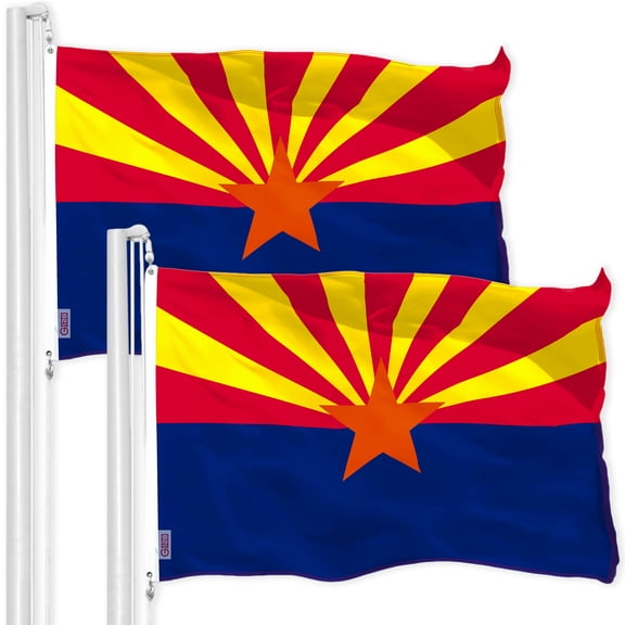 Arizona AZ State Flag 3x5FT 2-Pack 150D Printed Polyester By G128