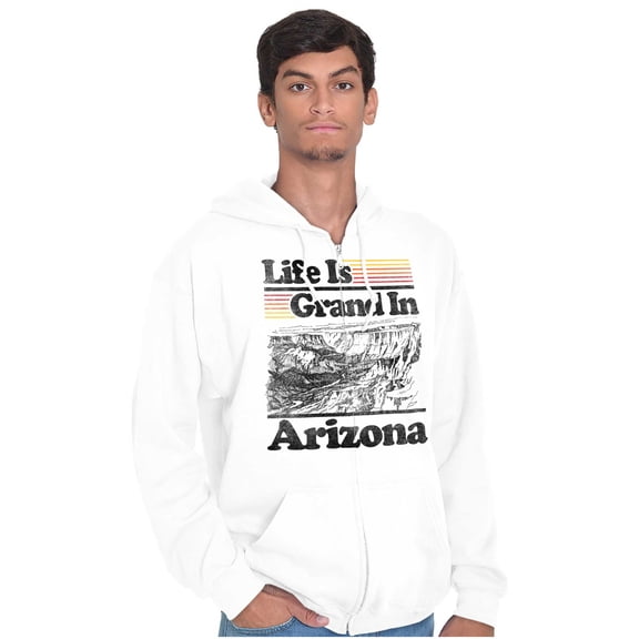 Arizona AZ Vintage Grand Canyon State Zip Up Hoodie Men's Women's Brisco Brands L