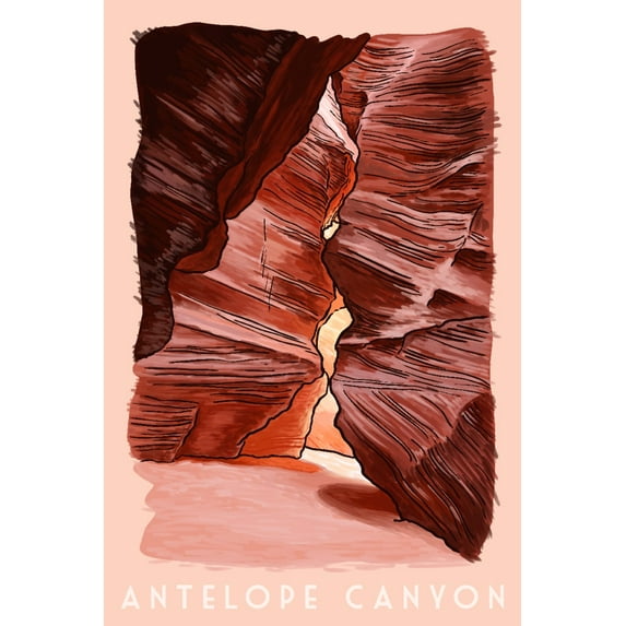 Arizona, Antelope Canyon (12x18 Wall Art Poster, Room Decor)