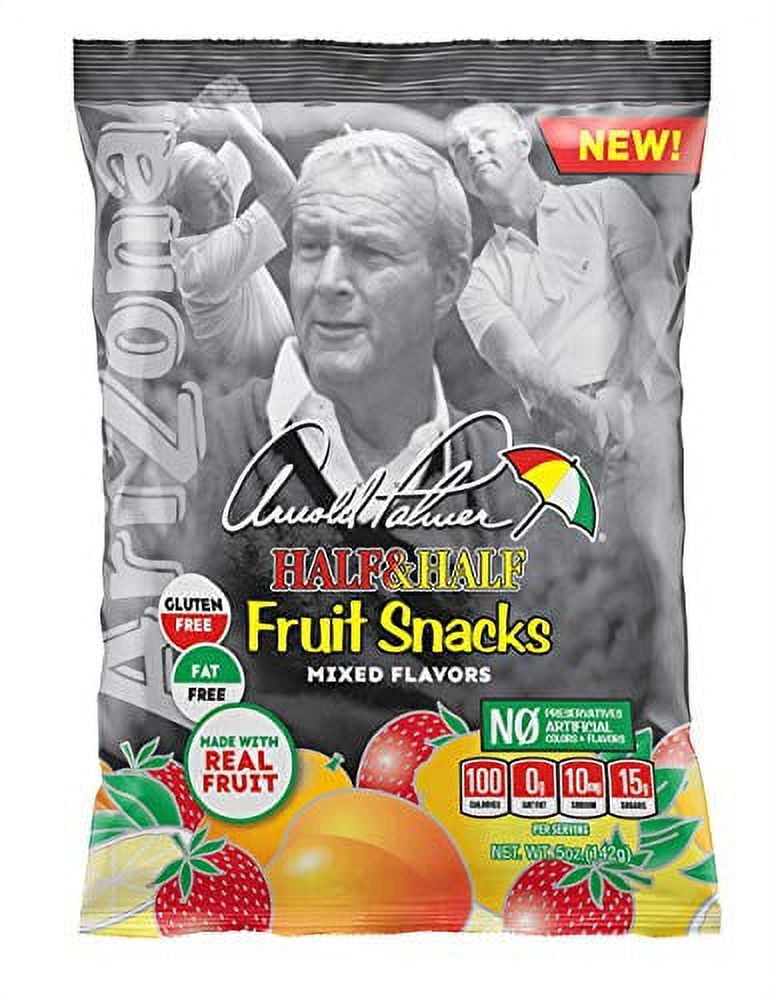 Arizona Arnold Palmer Half and Half Fruit Snacks, Gluten Free Mixed Fruit Gummy Chews, 5 Ounce