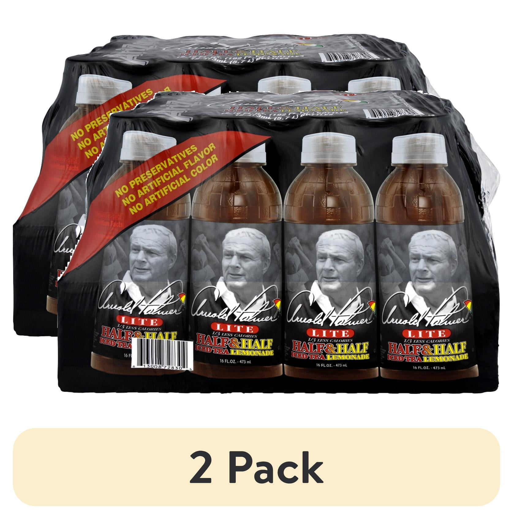 (2 pack) Arizona Arnold Palmer Lite Half & Half Iced Tea & Lemonade, 16 Fl. oz., 12 Count