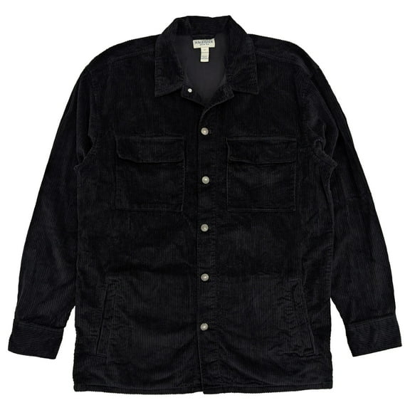 Arizona Big & Tall Mens Black Corduroy Shirt Jacket 4XL